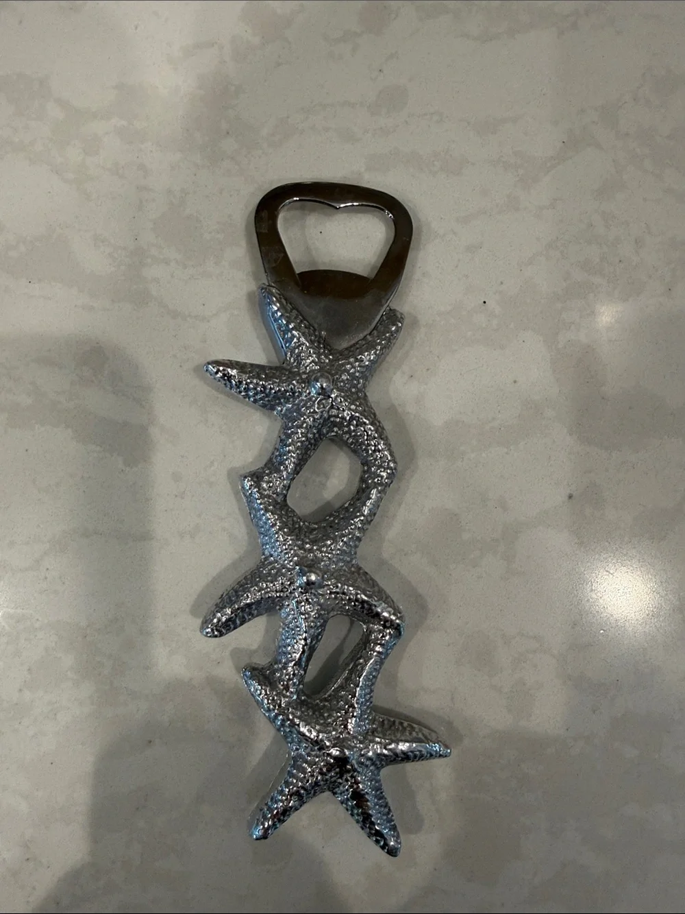 Starfish Bottle Opener Mariposa in Shiny Silver